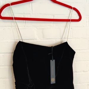 NWT Revolve House of Harlow 1960 Black Velvet Mini dress